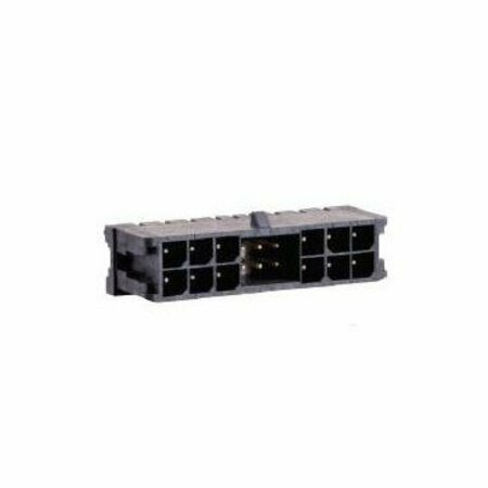 FCI Board Connector, 16 Contact(S), Straight, Solder Terminal, Locking, Black Insulator 10129811-808200LF